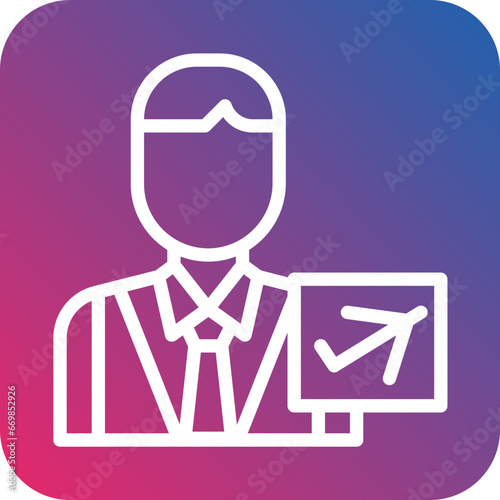 Airport Representative Icon Style