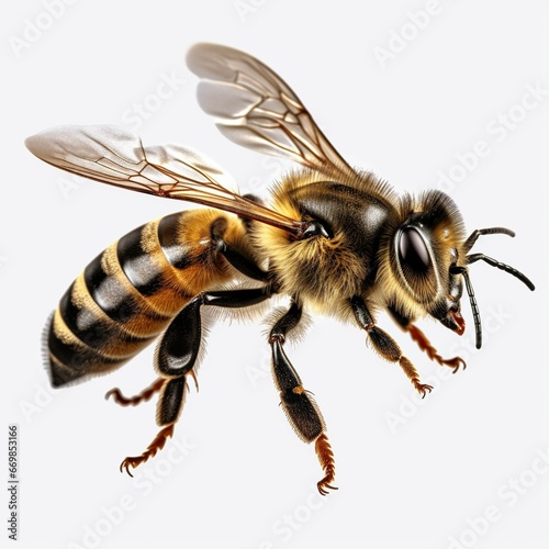 A stunning bee is flying