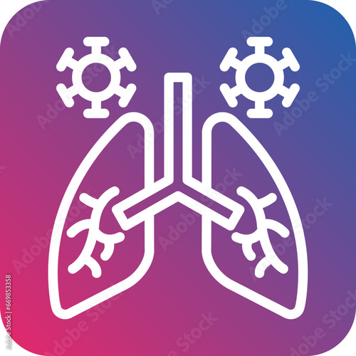 Lungs Infection Icon Style