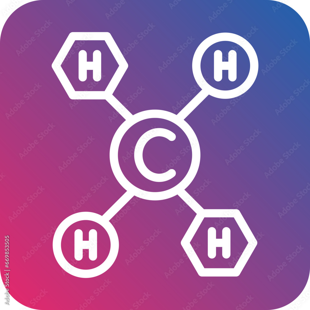 Methane Icon Style Methane Icon Style