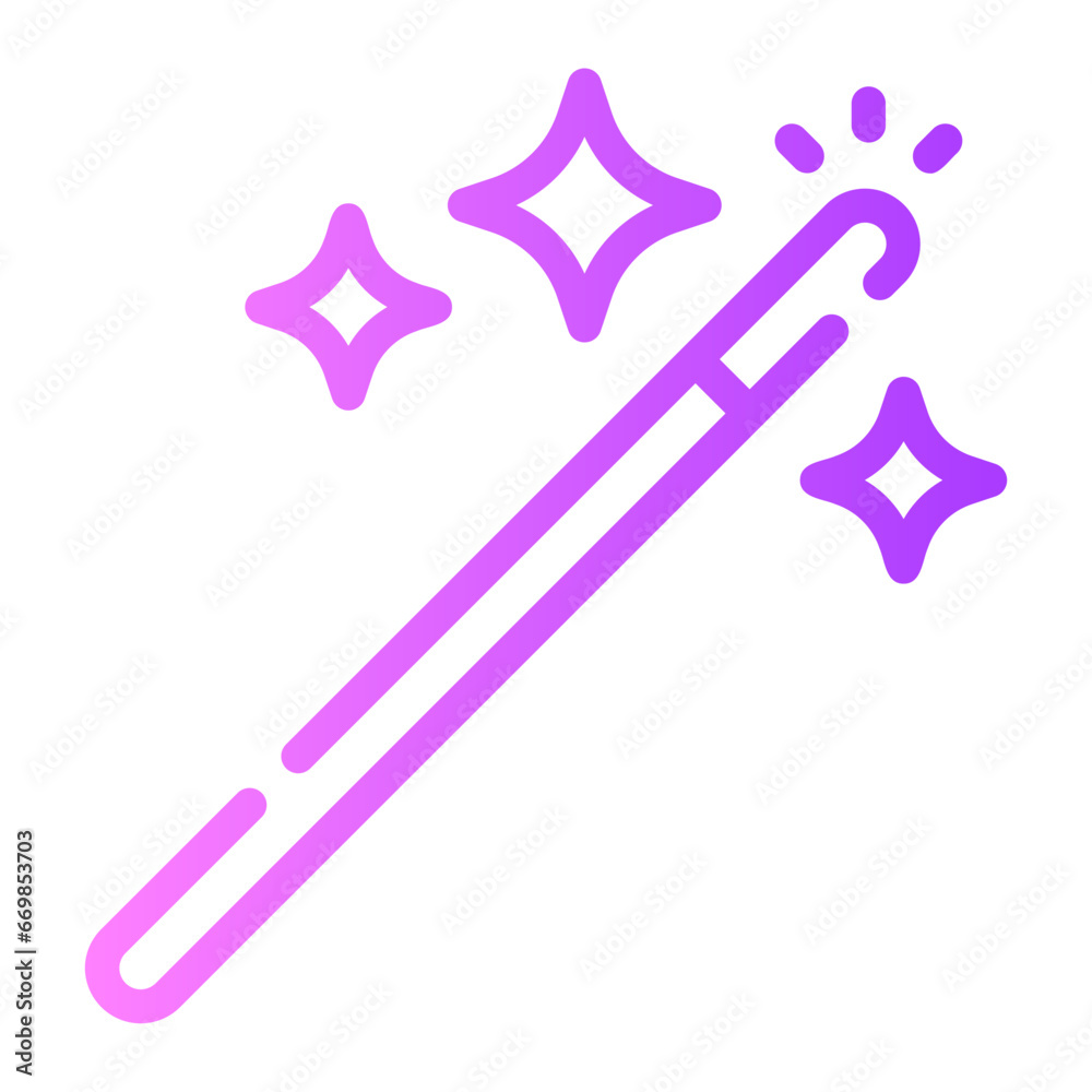 magic wand Line Gradient Icon magic wand Line Gradient Icon