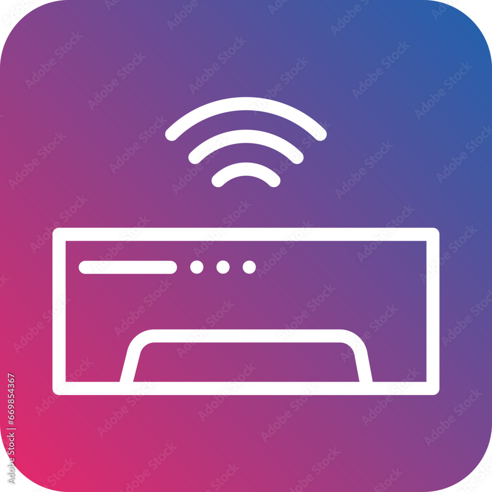 Smart Air Conditioner Icon Style Smart Air Conditioner Icon Style