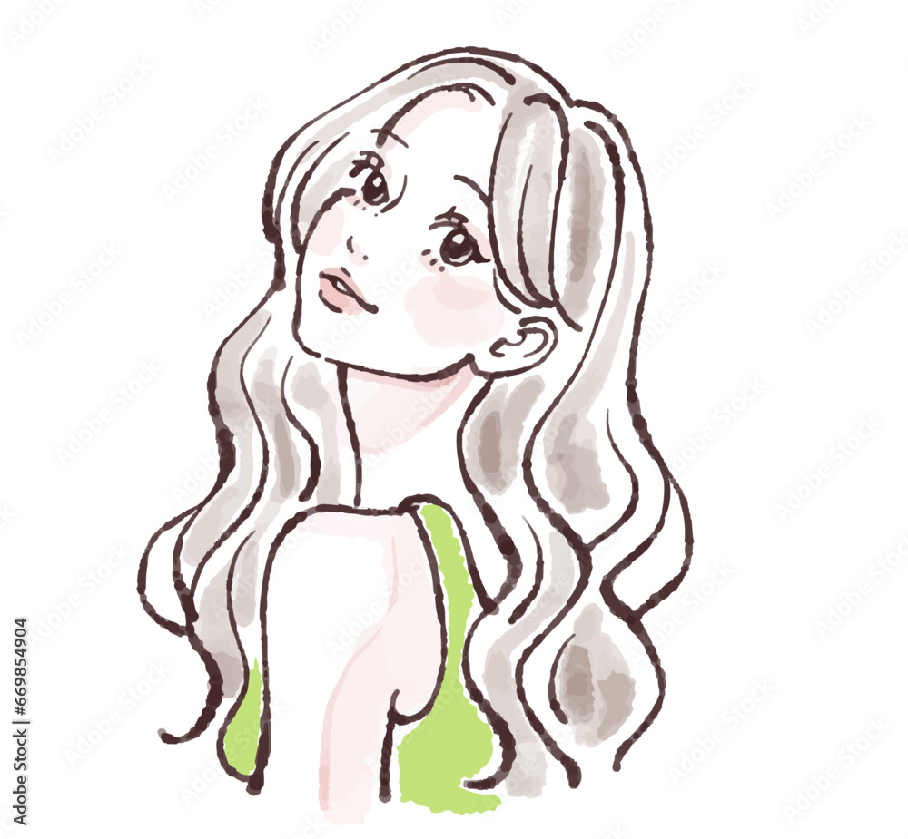 女性・女の子のイラスト素材 女性・女の子のイラスト素材