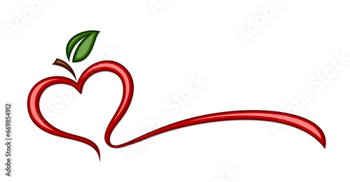 Symbol of the stylized red apple.