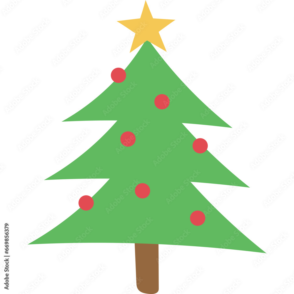 Fototapeta premium Christmas Tree Doodle