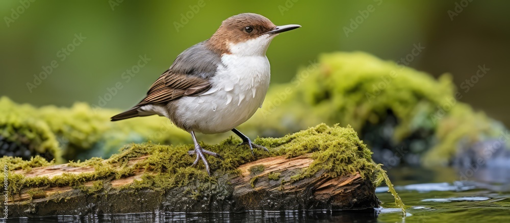 German white throated dipper German white throated dipper
