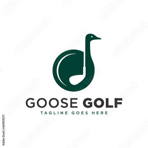 goose golf sport illustration logo