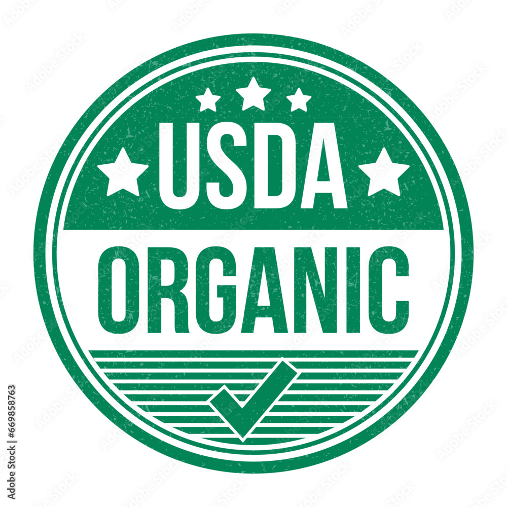 USDA Organic Certified Badge, Organic Food Badge, Packaging Design ...