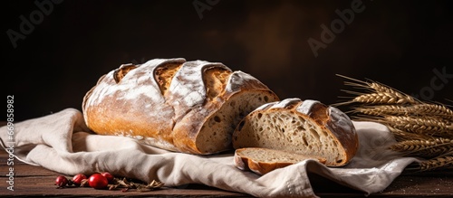 Fresh homemade organic sourdough bread