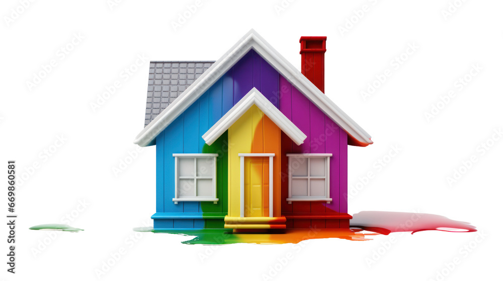 House paint placed on a transparent background House paint placed on a transparent background