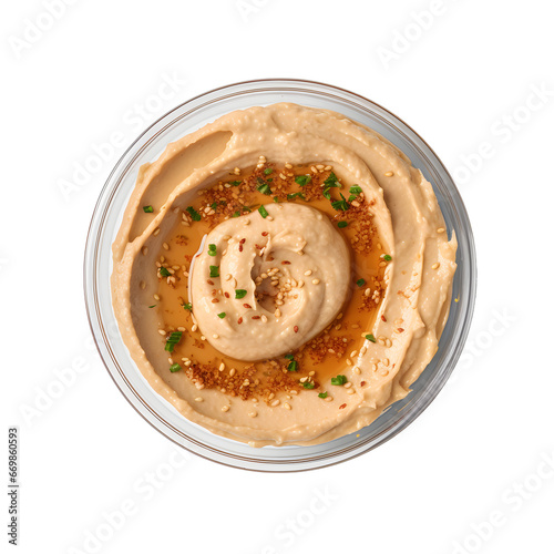 Ceramic Bowl of Hummus Isolated PNG