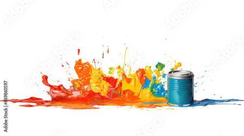 House paint placed on a transparent background
