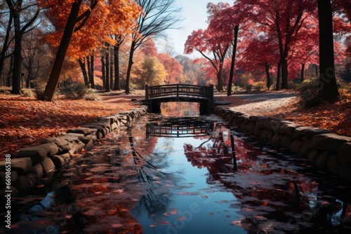 Gapstow Bridge is one of the icons of Central Park, Manhattan in New York City