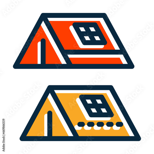 Refuge Vector Thick Line Filled Colors Icon Design Vector Thick Line Filled Colors Icon Design Vector Thick Line Filled Colors Icon Design