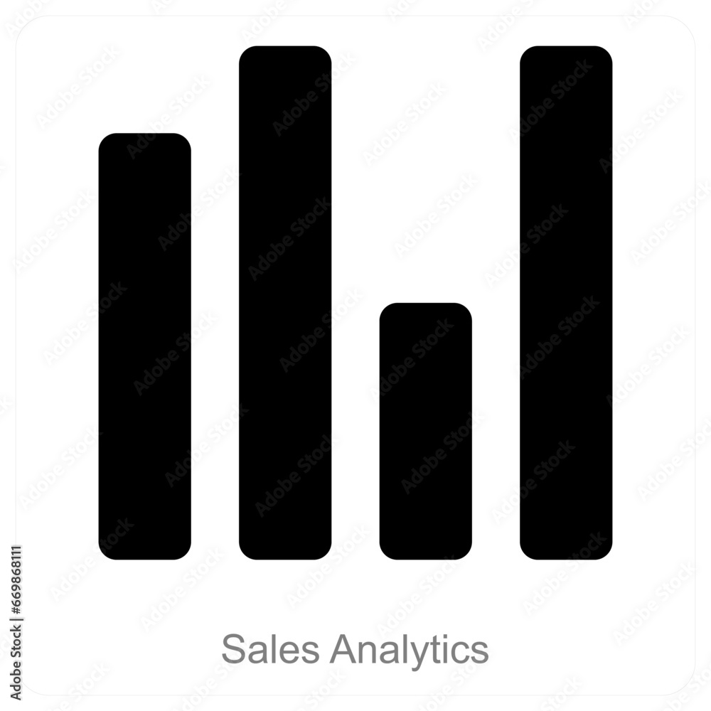 Sales Analytics and statistics icon concept Sales Analytics and statistics icon concept