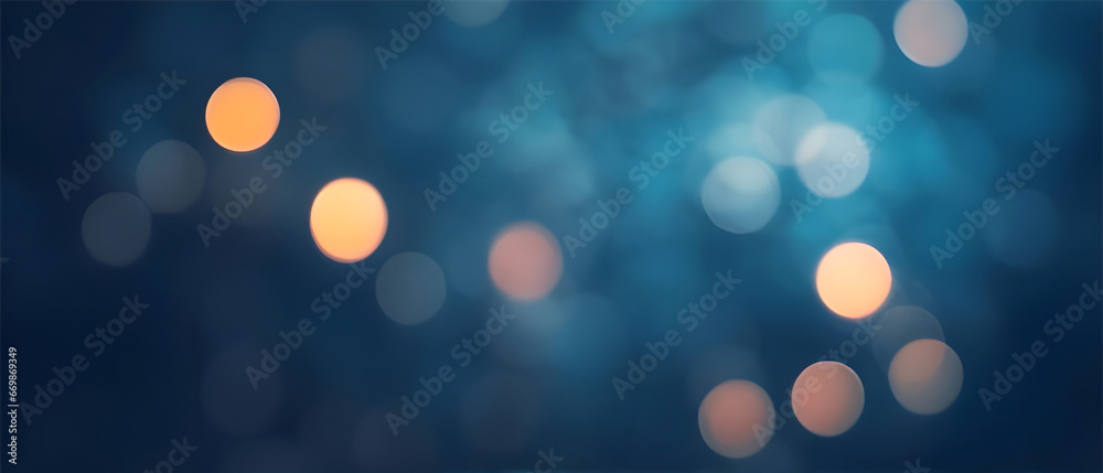 Obraz premium Defocused lights on blue background.