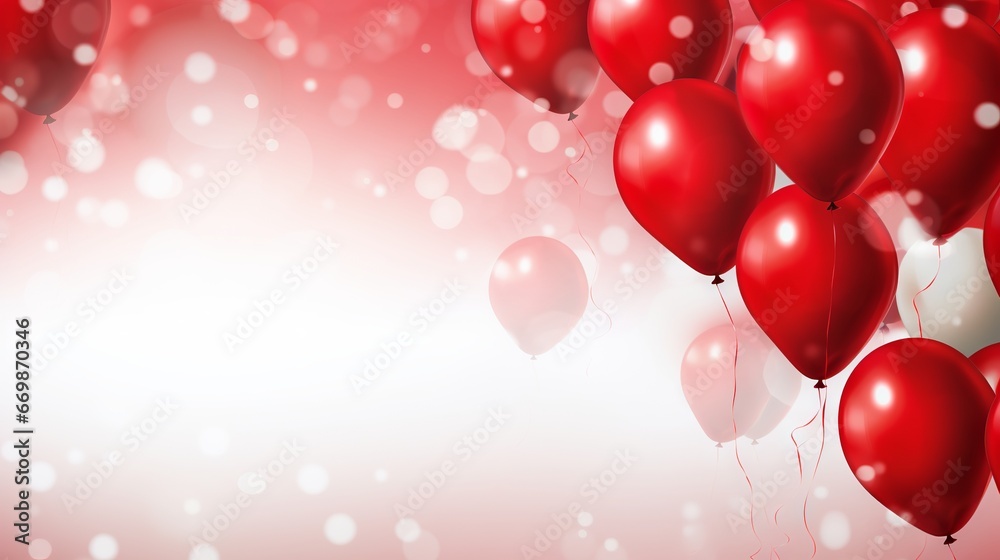Red balloons vector illustration for celebration background with copy space Red balloons vector illustration for celebration background with copy space
