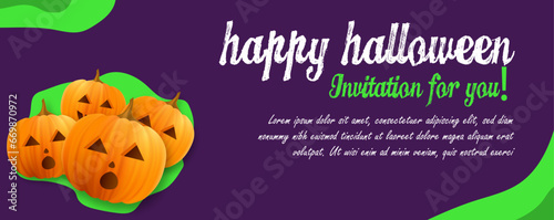 Halloween Banner Design. Editable file