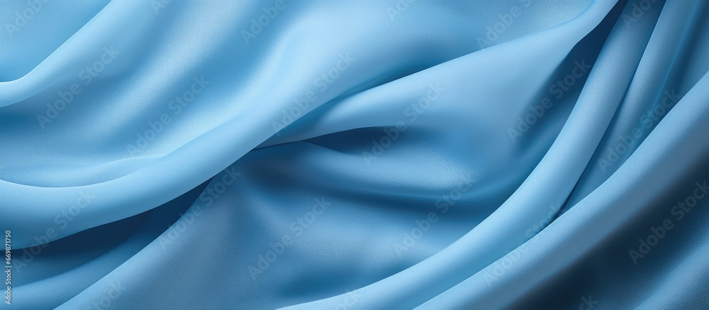 Texture of fabric in blue background