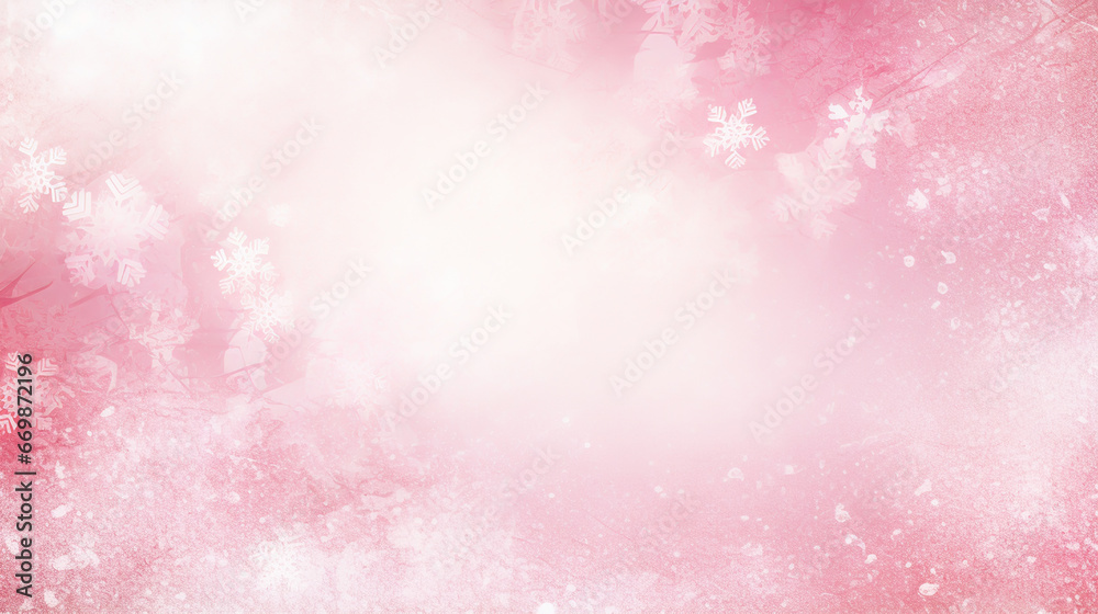 Christmas poster with shiny silver snowflakes on a pink background. Christmas poster with shiny silver snowflakes on a pink background.