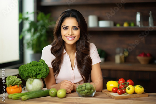 Young and successful indian female nutritionist