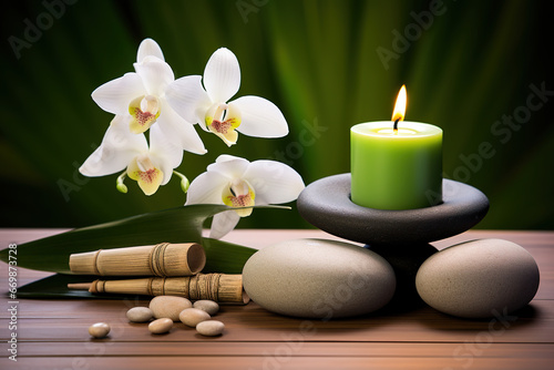 Wellness background  spa still life  meditation  feng shui  relaxation  zen concept