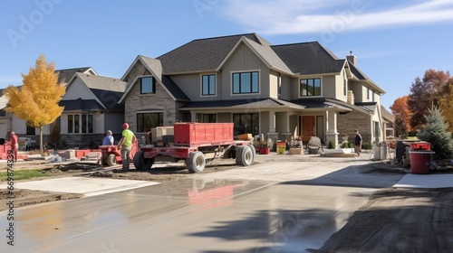 house exterior under constr...