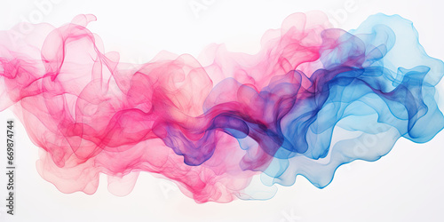 Wavy pattern ambient abstract watercolour background banner wide backdrop, generated ai © dan