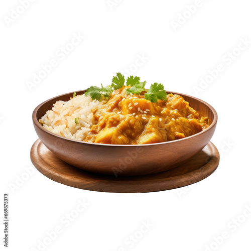 Delicious Indian Dish, on transparent background.