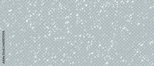 Falling Christmas snowflakes in transparent beauty, delicate and small, isolated on a clear background. Snowflake elements, snowy backdrop. Vector illustration of intense snowfall, snowflakes.