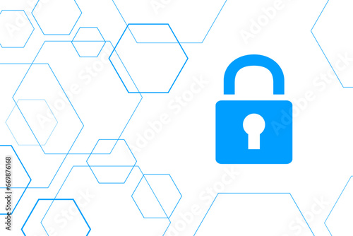 Cyber security technology concept , Shield With Keyhole icon , personal data , vector illustration	
