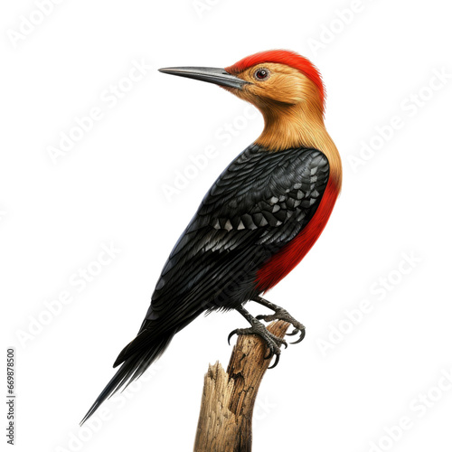 Imperial Woodpecker, on transparent background.