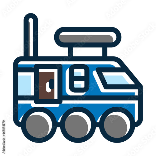 Colony Transport Vector Thick Line Filled Colors Icon Design Vector Thick Line Filled Colors Icon Design