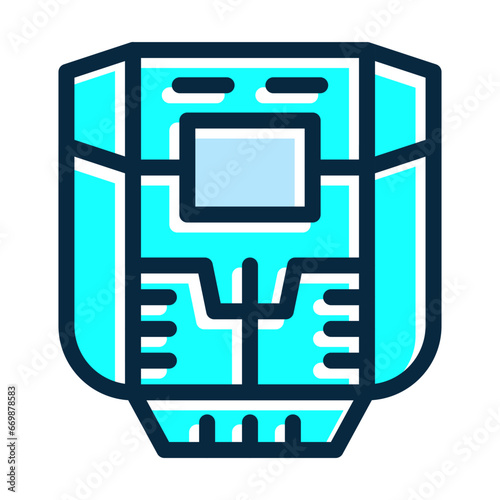 Cryogenic Chamber Vector Thick Line Filled Colors Icon Design Vector Thick Line Filled Colors Icon Design