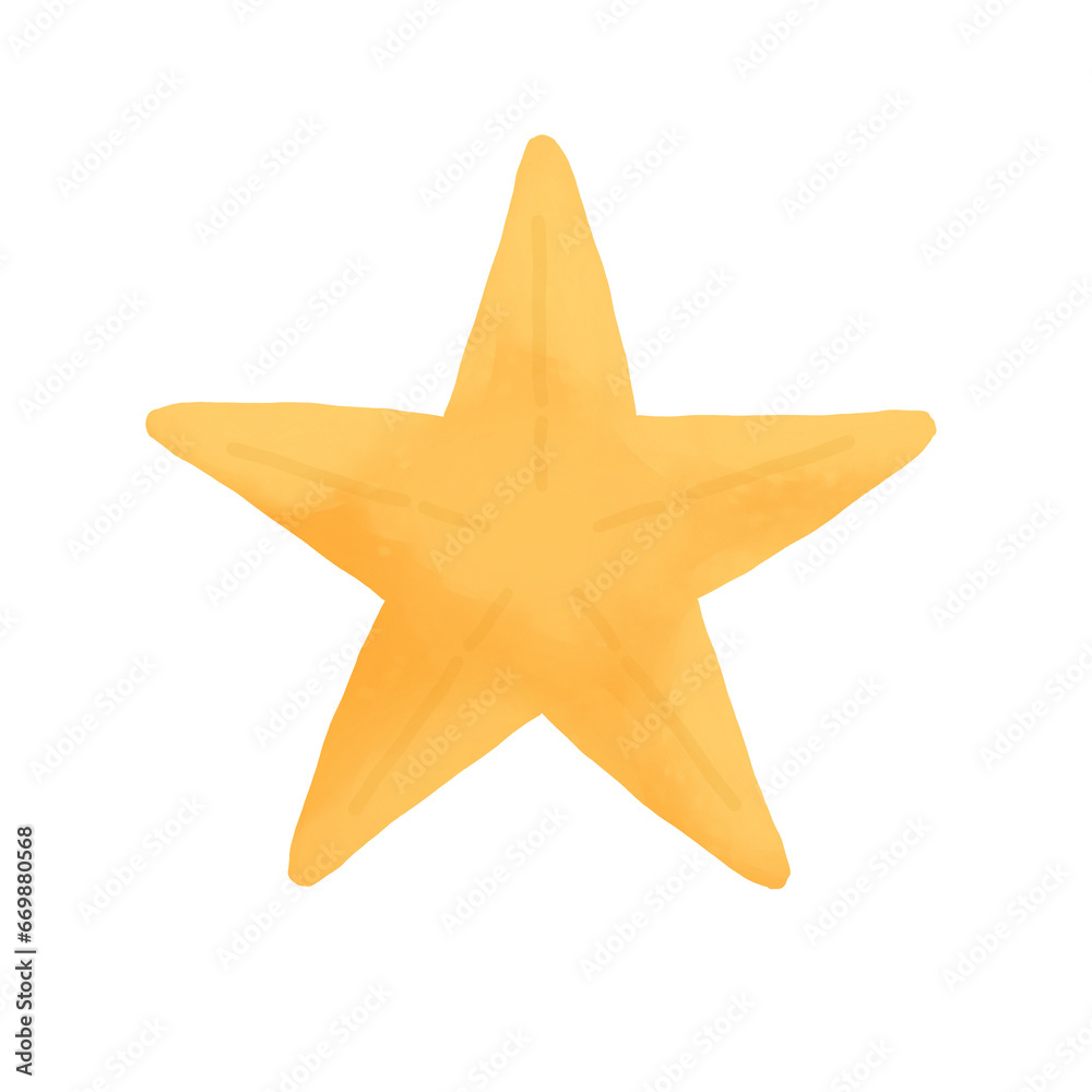 golden star cute watercolor clipart golden star cute watercolor clipart