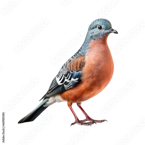 Realistic Passenger Pigeon, on transparent background.