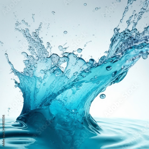 Pure blue water splash.
