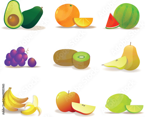 Vector Set of Fruits
