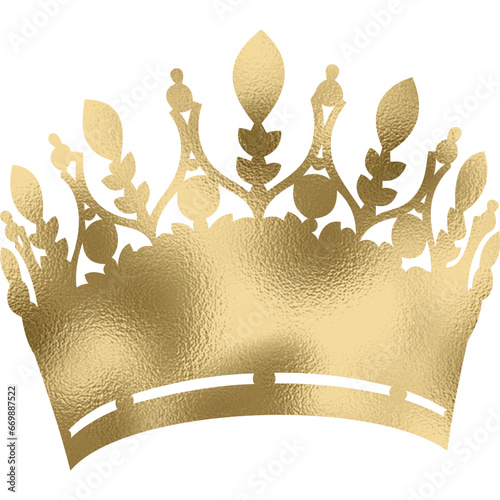 Krone in gold mit transparentem  Hintergrund 