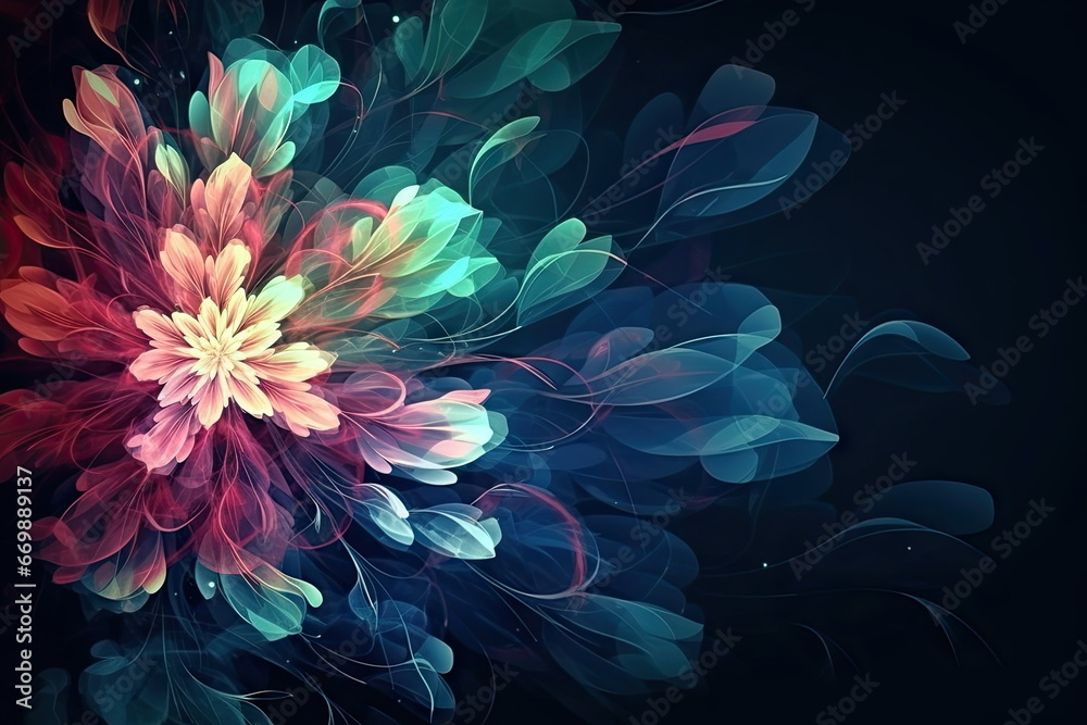 abstract flower background, modern style abstract flower background, modern style