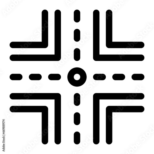 intersection line icon