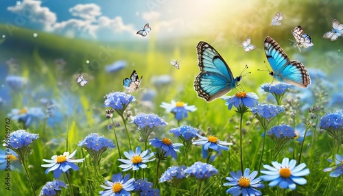 blue butterfly on a meadow © melih 