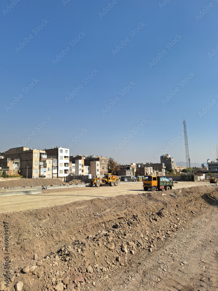 construction site in the city construction site in the city