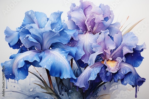 blue iris flower © Man888