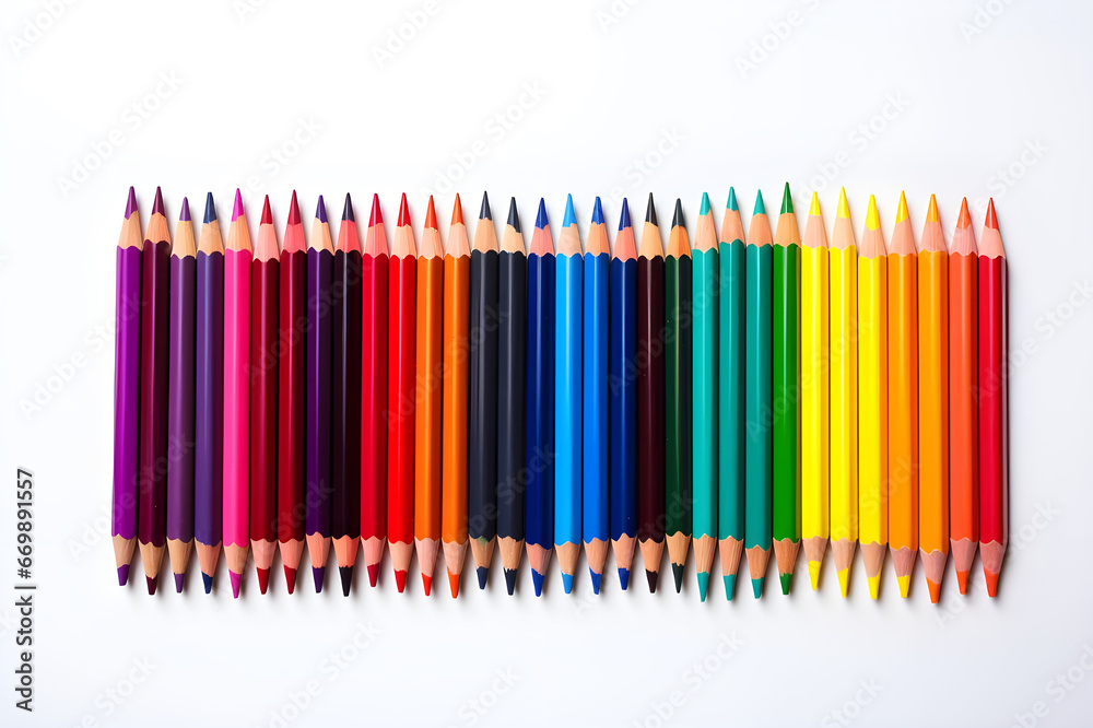 color pencils isolated on white background color pencils isolated on white background