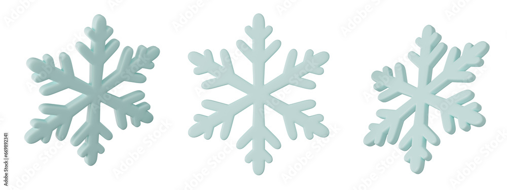 Christmas illustration tracery  snowflake 3d. element icon concept. isolated on transparent background PNG 3d rendering. - obrazy, fototapety, plakaty 
