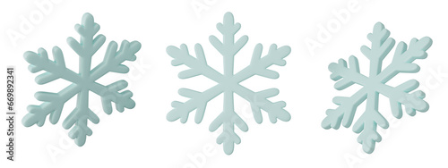 Christmas illustration tracery  snowflake 3d. element icon concept. isolated on transparent background PNG 3d rendering. photo