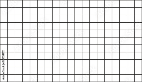 Square grid line pattern  vector graph texture on white background