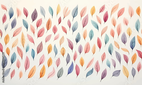 watercolor background, texture, pattern, leaves pastel colors