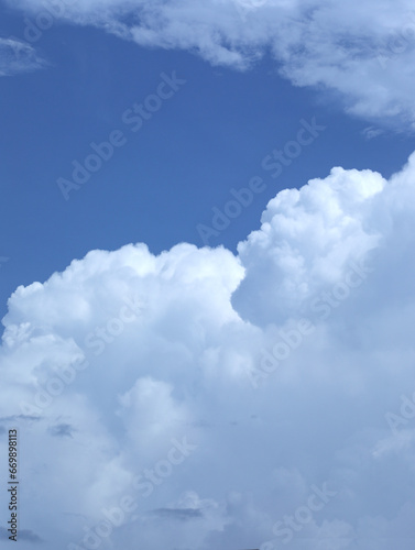 Blue sky and white clouds in summer